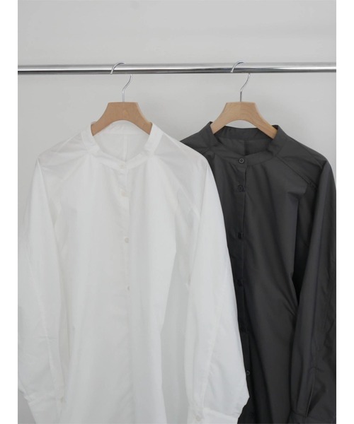 TRUNC（トランクエイティーエイト）の「Side Flare Big Shirts（シャツ/ブラウス・レディース・オフホワイト/チャコールグレー・FREE）」の19枚目の写真