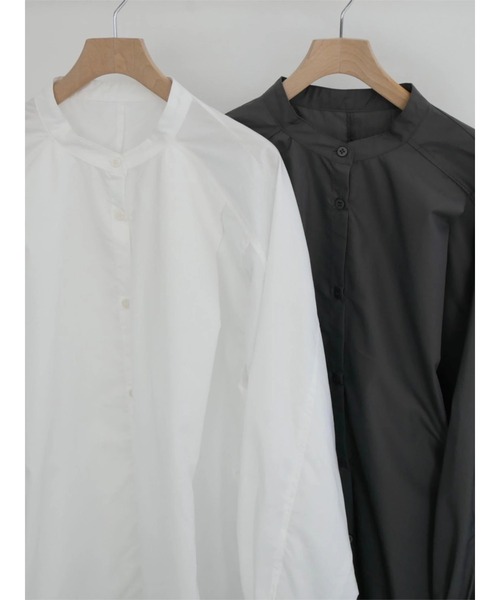 TRUNC（トランクエイティーエイト）の「Side Flare Big Shirts（シャツ/ブラウス・レディース・オフホワイト/チャコールグレー・FREE）」の22枚目の写真