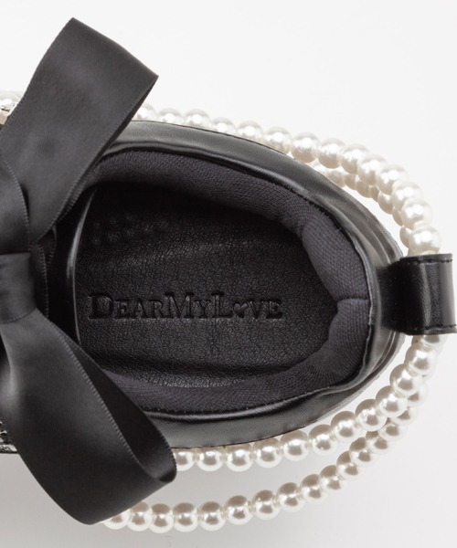 DearMyLove（ディアマイラブ）の「2連パールスニーカーパンプス（パンプス・レディース・ブラック系その他2/ブラック×シルバー/オフホワイト/ブラック系その他/ホワイト系その他/ブラック・22.5cm/23.5cm/24.5cm/25.5cm）」の7枚目の写真