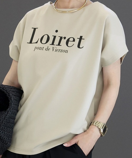 Aletta vita(アレッタビータ)の「ポンチ2WAYロゴプルオーバー(Tシャツ/カットソー・レディース・チャコール/ベージュ/オフホワイト・M)」の3枚目の写真