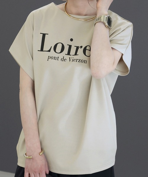 Aletta vita(アレッタビータ)の「ポンチ2WAYロゴプルオーバー(Tシャツ/カットソー・レディース・チャコール/ベージュ/オフホワイト・M)」の10枚目の写真