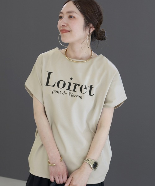 Aletta vita(アレッタビータ)の「ポンチ2WAYロゴプルオーバー(Tシャツ/カットソー・レディース・チャコール/ベージュ/オフホワイト・M)」の6枚目の写真