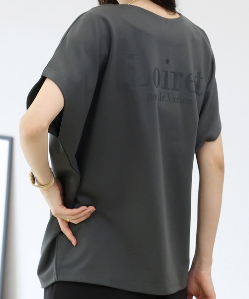 Aletta vita(アレッタビータ)の「ポンチ2WAYロゴプルオーバー(Tシャツ/カットソー・レディース・チャコール/ベージュ/オフホワイト・M)」の12枚目の写真