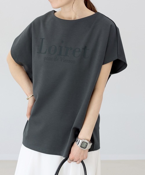 Aletta vita(アレッタビータ)の「ポンチ2WAYロゴプルオーバー(Tシャツ/カットソー・レディース・チャコール/ベージュ/オフホワイト・M)」の11枚目の写真