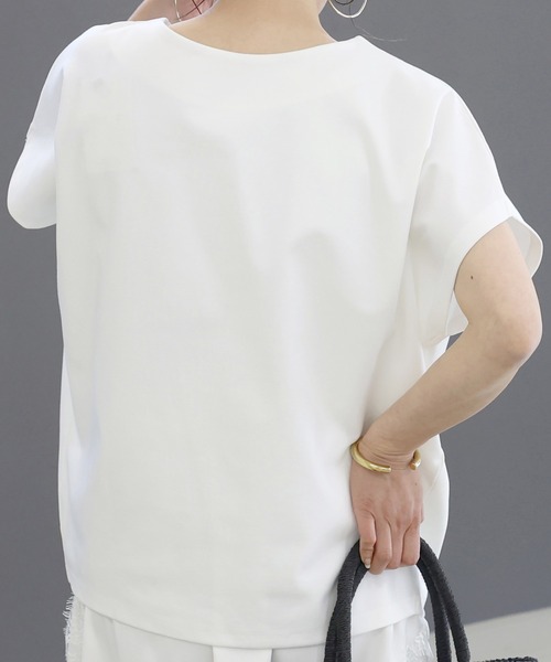 Aletta vita(アレッタビータ)の「ポンチ2WAYロゴプルオーバー(Tシャツ/カットソー・レディース・チャコール/ベージュ/オフホワイト・M)」の18枚目の写真