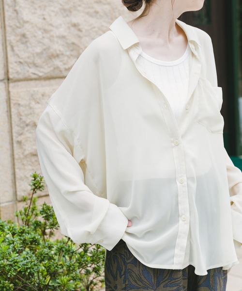 セール】シアービッグシャツ（シャツ/ブラウス）｜ITEMS URBANRESEARCH