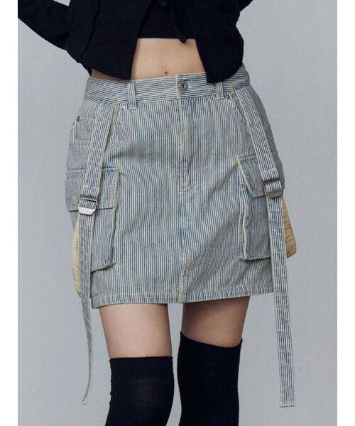 EMODA(エモダ)の「【Dickies別注】ポケットハングベルトスカート(スカート・レディース・グレー/ブルー・SMALL/MEDIUM)」の12枚目の写真