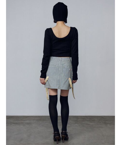 EMODA(エモダ)の「【Dickies別注】ポケットハングベルトスカート(スカート・レディース・グレー/ブルー・SMALL/MEDIUM)」の8枚目の写真