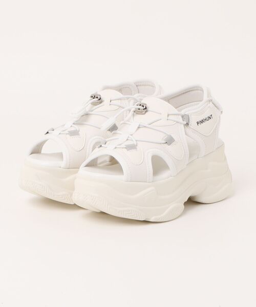 PINKHUNT(ピンクハント)の「PINKHUNT ピンクハント 厚底スポーツサンダル 0407(サンダル・キッズ・ホワイト/ブラック・S size/M size/L size)」の5枚目の写真
