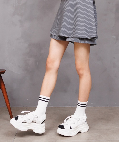 PINKHUNT(ピンクハント)の「PINKHUNT ピンクハント 厚底スポーツサンダル 0407(サンダル・キッズ・ホワイト/ブラック・S size/M size/L size)」の11枚目の写真