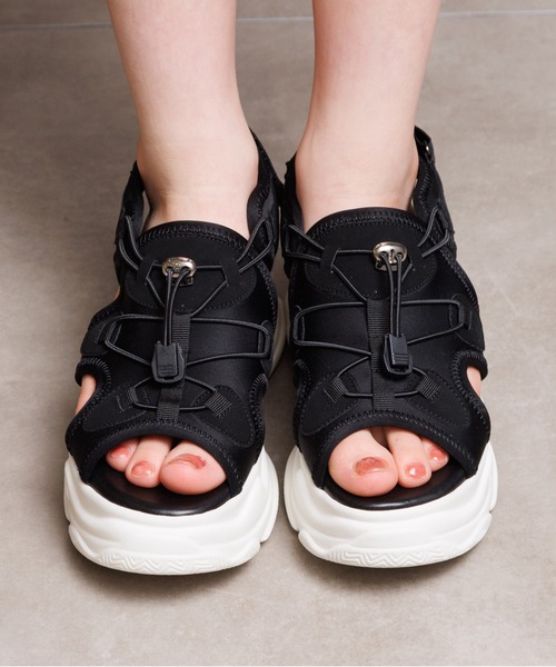 PINKHUNT(ピンクハント)の「PINKHUNT ピンクハント 厚底スポーツサンダル 0407(サンダル・キッズ・ホワイト/ブラック・S size/M size/L size)」の13枚目の写真