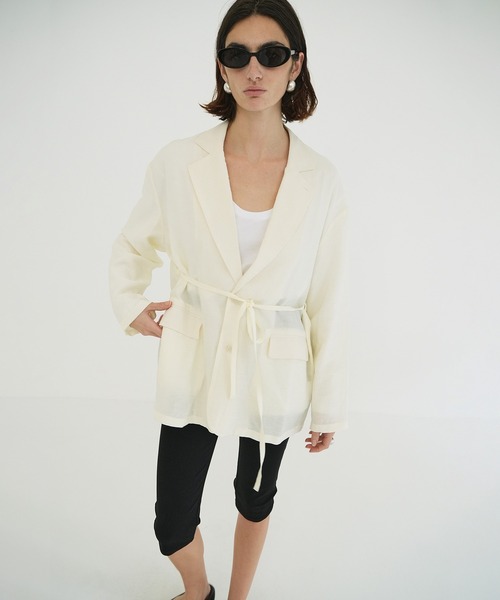 セール】2WAY SHEER JACKET（テーラードジャケット）｜CLANE