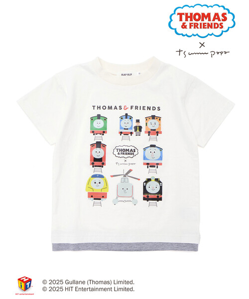 SLAP SLIP(スラップスリップ)の「【きかんしゃトーマス×つむぱぱ×SLAPSLIP】ギュギュっとTHOMAS&FRIENDSプリント半袖Tシャツ(80~120cm)(Tシャツ/カットソー・キッズ・グレー/ホワイト・90cm/80cm/120cm/100cm/110cm)」の12枚目の写真