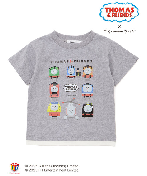SLAP SLIP(スラップスリップ)の「【きかんしゃトーマス×つむぱぱ×SLAPSLIP】ギュギュっとTHOMAS&FRIENDSプリント半袖Tシャツ(80~120cm)(Tシャツ/カットソー・キッズ・グレー/ホワイト・90cm/80cm/120cm/100cm/110cm)」の10枚目の写真