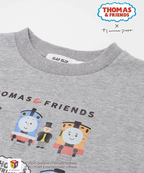 SLAP SLIP(スラップスリップ)の「【きかんしゃトーマス×つむぱぱ×SLAPSLIP】ギュギュっとTHOMAS&FRIENDSプリント半袖Tシャツ(80~120cm)(Tシャツ/カットソー・キッズ・グレー/ホワイト・90cm/80cm/120cm/100cm/110cm)」の8枚目の写真