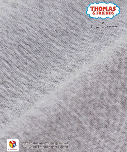 SLAP SLIP(スラップスリップ)の「【きかんしゃトーマス×つむぱぱ×SLAPSLIP】ギュギュっとTHOMAS&FRIENDSプリント半袖Tシャツ(80~120cm)(Tシャツ/カットソー・キッズ・グレー/ホワイト・90cm/80cm/120cm/100cm/110cm)」の3枚目の写真