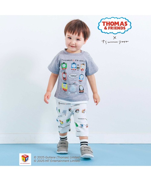 SLAP SLIP(スラップスリップ)の「【きかんしゃトーマス×つむぱぱ×SLAPSLIP】ギュギュっとTHOMAS&FRIENDSプリント半袖Tシャツ(80~120cm)(Tシャツ/カットソー・キッズ・グレー/ホワイト・90cm/80cm/120cm/100cm/110cm)」の16枚目の写真