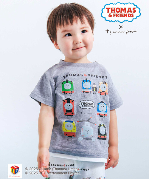 SLAP SLIP(スラップスリップ)の「【きかんしゃトーマス×つむぱぱ×SLAPSLIP】ギュギュっとTHOMAS&FRIENDSプリント半袖Tシャツ(80~120cm)(Tシャツ/カットソー・キッズ・グレー/ホワイト・90cm/80cm/120cm/100cm/110cm)」の15枚目の写真
