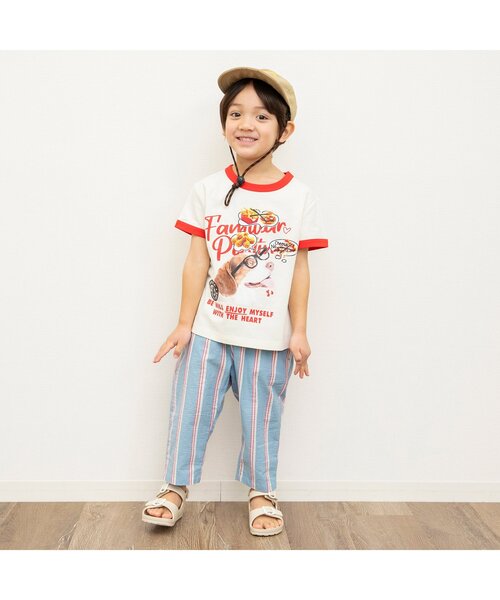 BREEZE(ブリーズ)の「【ジュニア対応】先染めストライプパンツ(その他パンツ・キッズ・ブルー/キナリ/イエロー/ブラック・80/90/100/110/120/130/140)」の5枚目の写真