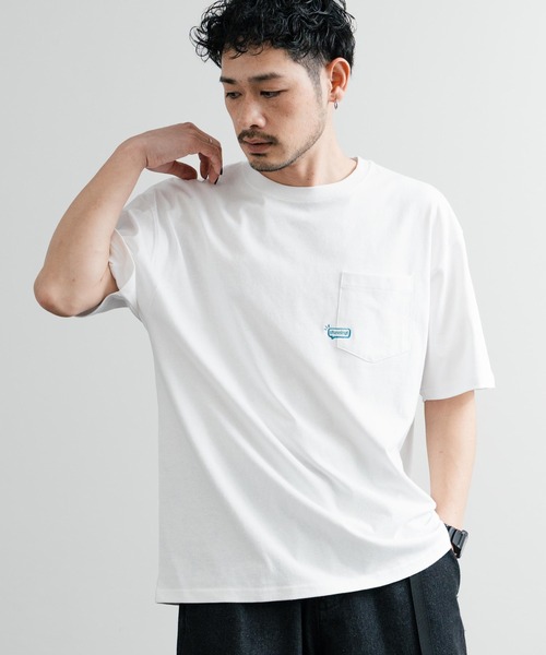 Rocky Monroe(ロッキーモンロー)の「オーバーサイズワンポイント刺繍ポケット付きクルーネック半袖Tシャツ(Tシャツ/カットソー・メンズ・ホワイト系/ホワイト系4/ブラック系3/ブラック系1/ホワイト/ブラック/ホワイト系6/ブラック系/ホワイト系5/ブラック系4/ホワイト系3/ブラック系2/ブラック系6/ブラック系5/ホワイト系2/ホワイト系1・L/M)」の8枚目の写真