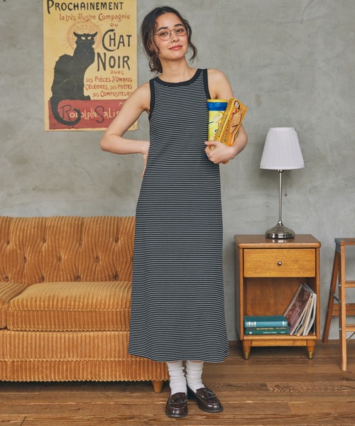 カップ付き アメスリ タンクトップ ワンピース MONO-MART LADY'S