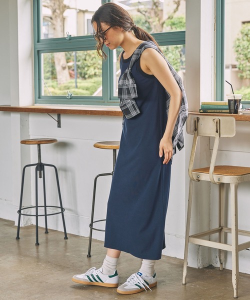 カップ付き アメスリ タンクトップ ワンピース MONO-MART LADY'S