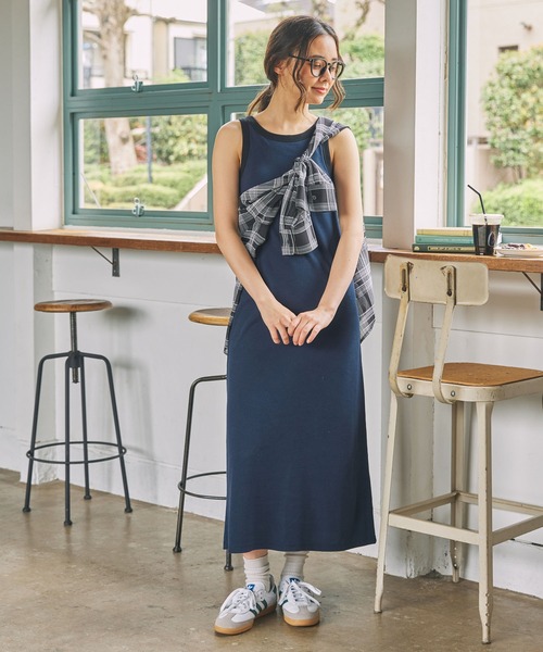 アメリTANK TOP ブラウン+ワンピースセット アメリTANK TOP ブラウン+ワンピースセット