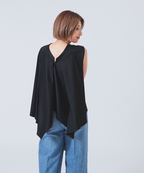 セール】バックドレープ ノースリーブ トップス（Tシャツ
