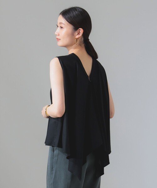 セール】バックドレープ ノースリーブ トップス（Tシャツ
