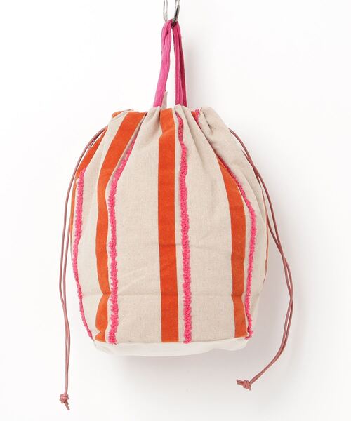 AMERICAN RAG CIE（アメリカンラグシー）の「beej EMB&Flocky String bag（ハンドバッグ・レディース・ピンク/マスタード・FREE）」の11枚目の写真