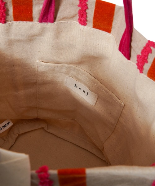 AMERICAN RAG CIE（アメリカンラグシー）の「beej EMB&Flocky String bag（ハンドバッグ・レディース・ピンク/マスタード・FREE）」の10枚目の写真
