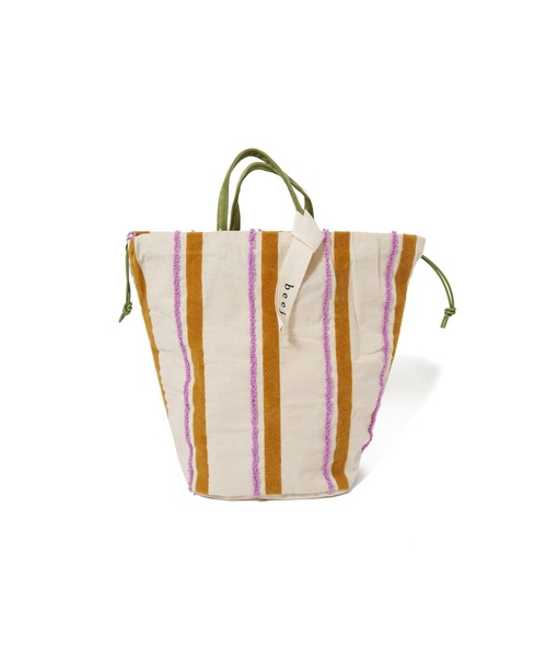 AMERICAN RAG CIE（アメリカンラグシー）の「beej EMB&Flocky String bag（ハンドバッグ・レディース・ピンク/マスタード・FREE）」の3枚目の写真