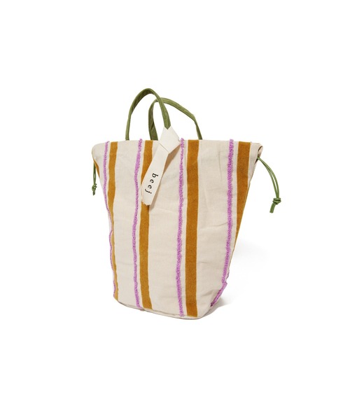 AMERICAN RAG CIE（アメリカンラグシー）の「beej EMB&Flocky String bag（ハンドバッグ・レディース・ピンク/マスタード・FREE）」の4枚目の写真