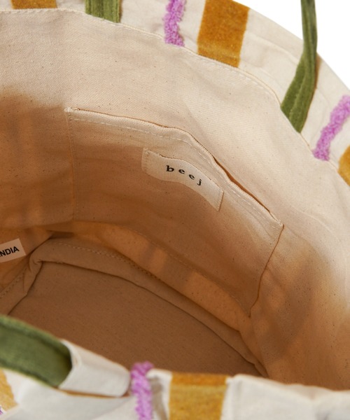 AMERICAN RAG CIE（アメリカンラグシー）の「beej EMB&Flocky String bag（ハンドバッグ・レディース・ピンク/マスタード・FREE）」の6枚目の写真