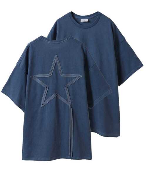 CONVERSE TOKYO(コンバーストウキョウ)の「PIGMENT DYE SPINDLE STAR★ TEE(Tシャツ/カットソー・レディース・ブラック/ホワイト/ブルー/レッド・MEDIUM/SMALL)」の4枚目の写真