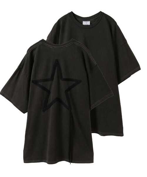 CONVERSE TOKYO(コンバーストウキョウ)の「PIGMENT DYE SPINDLE STAR★ TEE(Tシャツ/カットソー・レディース・ブラック/ホワイト/ブルー/レッド・MEDIUM/SMALL)」の3枚目の写真