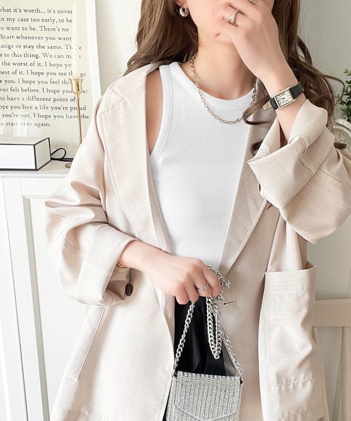 Java（ジャバ）の「《JaVa ジャバコラボ》首裏のひとクセに不意打ち。360度抜かりない、私の相棒。アメスリタンクトップ（タンクトップ・レディース・ブラウン/グレー/オフホワイト/ブラック・LARGE/MEDIUM/SMALL/X-LARGE）」の17枚目の写真