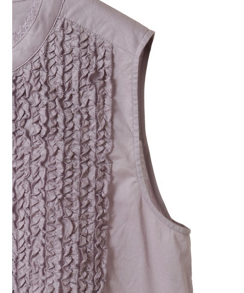 PINK HOUSE（ピンクハウス）の「フリル使いノースリーブブラウス（シャツ/ブラウス・レディース・アイボリー/ブラック/ライトブルー/ピンク/ミント/パープル・フリー）」の9枚目の写真