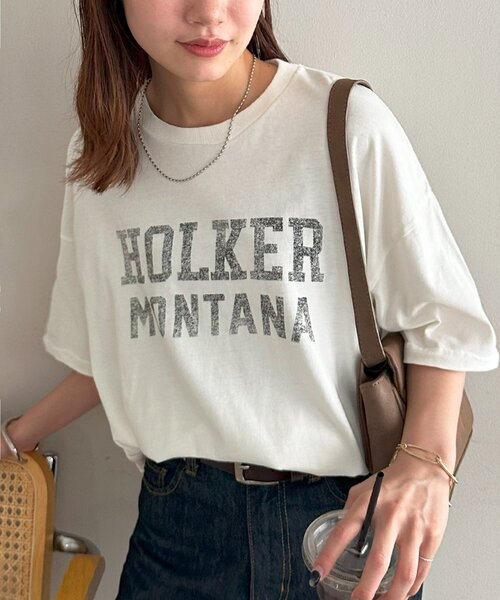 DISCOAT(ディスコート)の「【WEB限定】ヴィンテージグラフィックTシャツ(Tシャツ/カットソー・レディース・マスタード/ライトグレー/ネイビー/レッド/オフホワイト・SMALL/MEDIUM)」の2枚目の写真