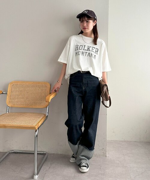 DISCOAT(ディスコート)の「【WEB限定】ヴィンテージグラフィックTシャツ(Tシャツ/カットソー・レディース・マスタード/ライトグレー/ネイビー/レッド/オフホワイト・SMALL/MEDIUM)」の9枚目の写真