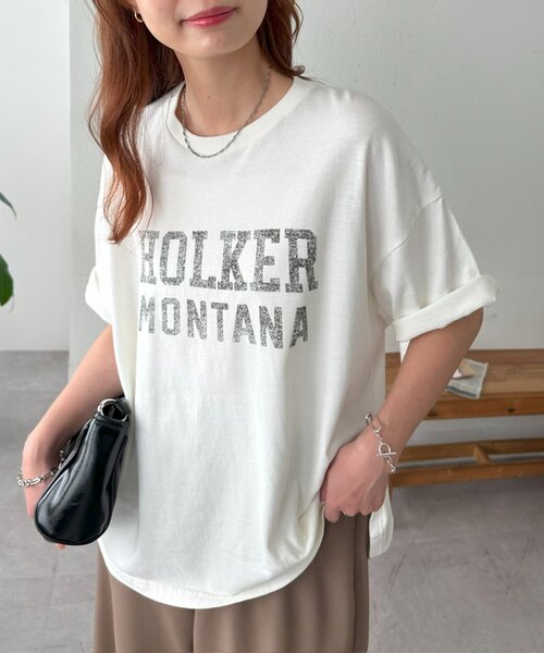 DISCOAT(ディスコート)の「【WEB限定】ヴィンテージグラフィックTシャツ(Tシャツ/カットソー・レディース・マスタード/ライトグレー/ネイビー/レッド/オフホワイト・SMALL/MEDIUM)」の17枚目の写真