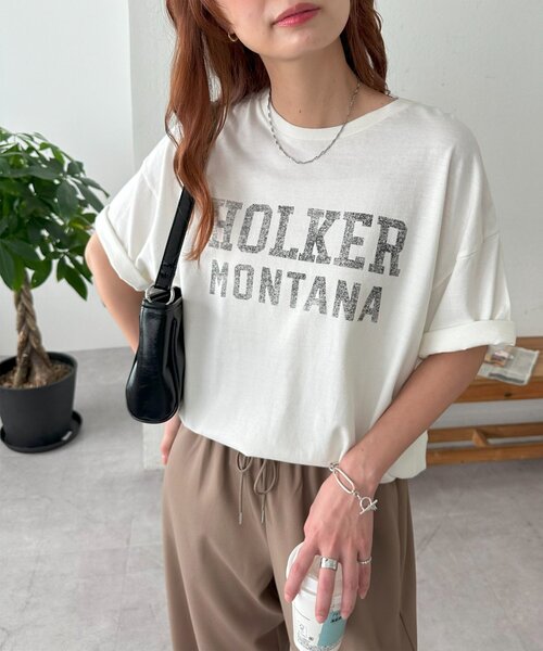 DISCOAT(ディスコート)の「【WEB限定】ヴィンテージグラフィックTシャツ(Tシャツ/カットソー・レディース・マスタード/ライトグレー/ネイビー/レッド/オフホワイト・SMALL/MEDIUM)」の19枚目の写真