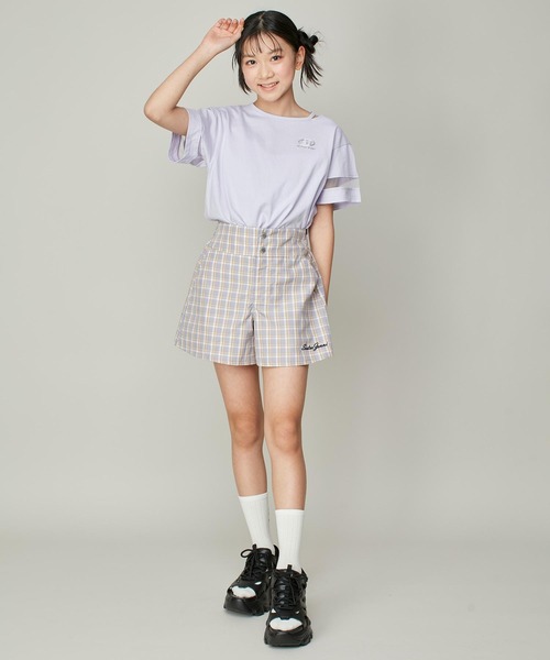 シェリエ　sheller Joliキュロットパンツ　グレーチェック シェリエ sheller Joliキュロットパンツ グレーチェック