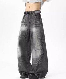 WESTBOY | ルーズバギーウォッシュドデニムパンツ/ワイドデニムパンツ  WO25S9PT07【WB ORIGINALS】(デニムパンツ)