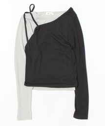 【 cunii 】 プレッツェル ティー レイヤード Tシャツ
