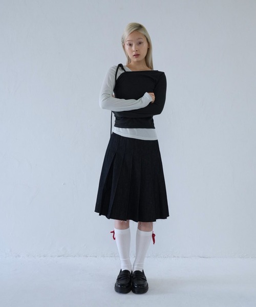 Uenui（ウニュイ）の「【 cunii 】 プレッツェル ティー レイヤード Tシャツ（その他トップス・レディース・ブラック/ブラウン/グレー・FREE）」の11枚目の写真