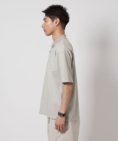 green label relaxing（グリーンレーベルリラクシング）の「GIZA ハニカム 半袖 ポロシャツ（ポロシャツ・メンズ・ブラック/ライトグレー/ネイビー・XL/S/L/M）」の8枚目の写真