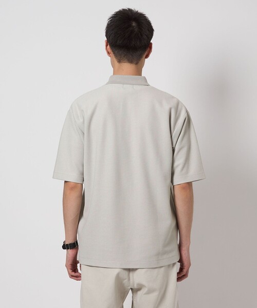 green label relaxing（グリーンレーベルリラクシング）の「GIZA ハニカム 半袖 ポロシャツ（ポロシャツ・メンズ・ブラック/ライトグレー/ネイビー・XL/S/L/M）」の9枚目の写真