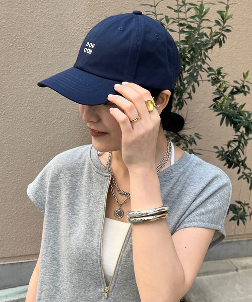 DouDou(ドゥドゥ)の「DD刺繍キャップ(キャップ・レディース・グリーン/サンドベージュ/ブラック/ネイビー・FREE)」の4枚目の写真