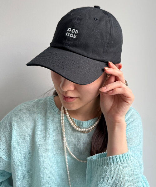 DouDou(ドゥドゥ)の「DD刺繍キャップ(キャップ・レディース・グリーン/サンドベージュ/ブラック/ネイビー・FREE)」の7枚目の写真